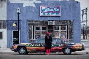 Photo: Randal Crow on the street in Clarksdale, MS